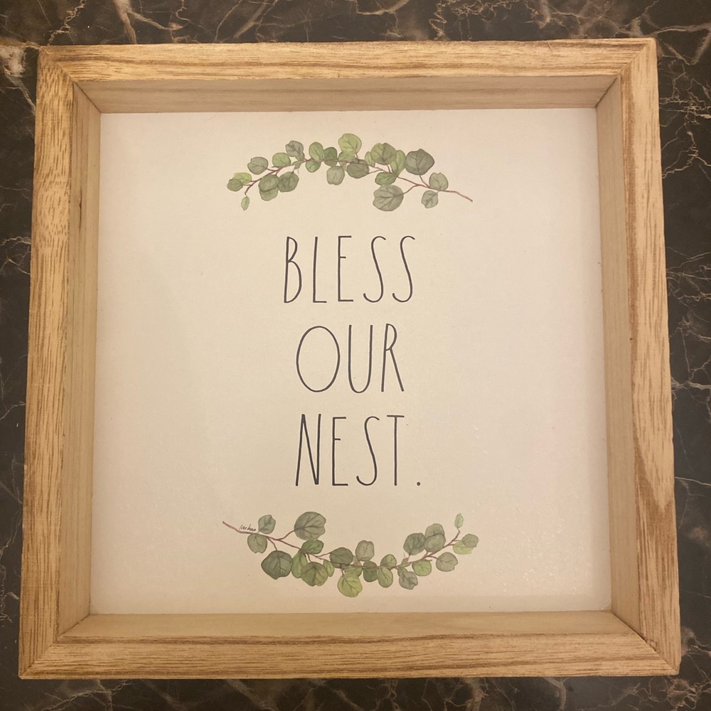 Rae Dunn “Bless Our Nest” Sign